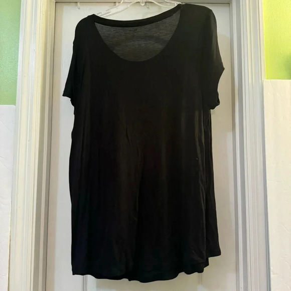 KAARI Blue Short Sleeve True Black Blouse - Picture 2 of 5
